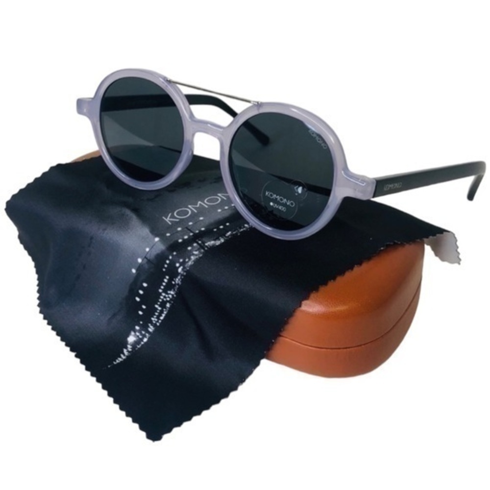 Komono Sunglasses NEW violet purple black round frame - Picture 6 of 14